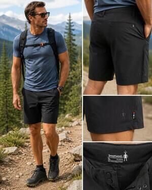Smartwool Men's Black Performance Shorts 32 Outdoor Hiking Trail